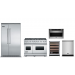 Viking VCSB5483SS 48 In. Built-in Side by Side Refrigerator, VMOD5240SS 1.2 cu ft Built-In Microwave, VGCC5488B 48 In. Gas Range, VDW302SS Dishwasher, DUWC141 24 in. Glass Door Wine Cellars 